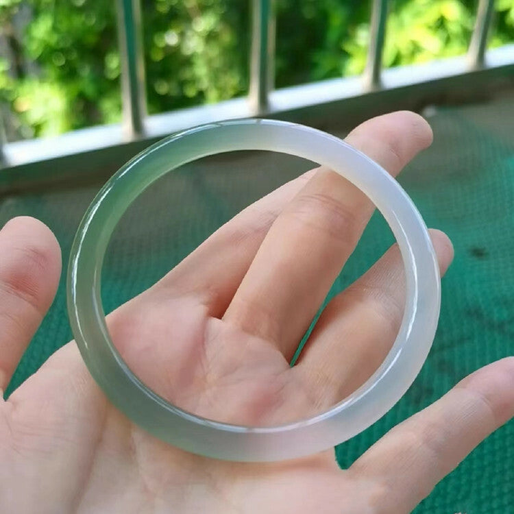 【玉鐲】半山水油青美人條-6mm