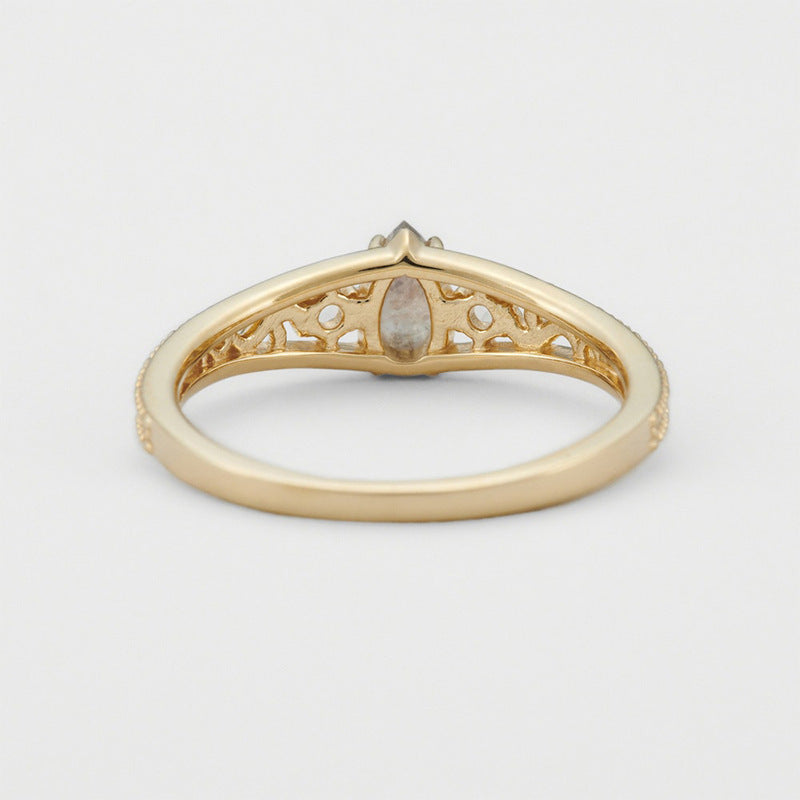 【輕奢】復古滴音-14K金+925純銀拉長石