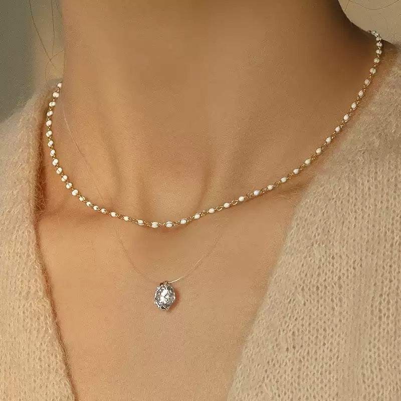 希奧之星 - 獨家專利莫桑石隱形絲線項鍊