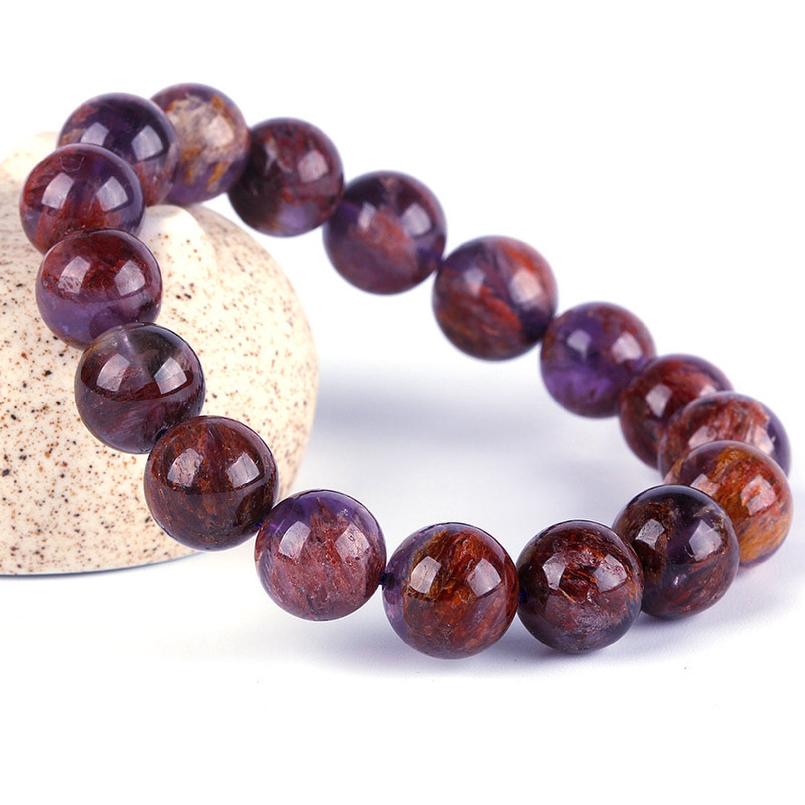 【藏寶】紫鈦幽靈/紫幽靈水晶手鍊/水晶手串