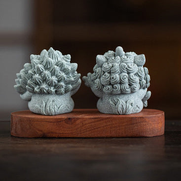 【國潮】福魚財寶青砂石貔貅/風獅爺招財進寶風水擺件