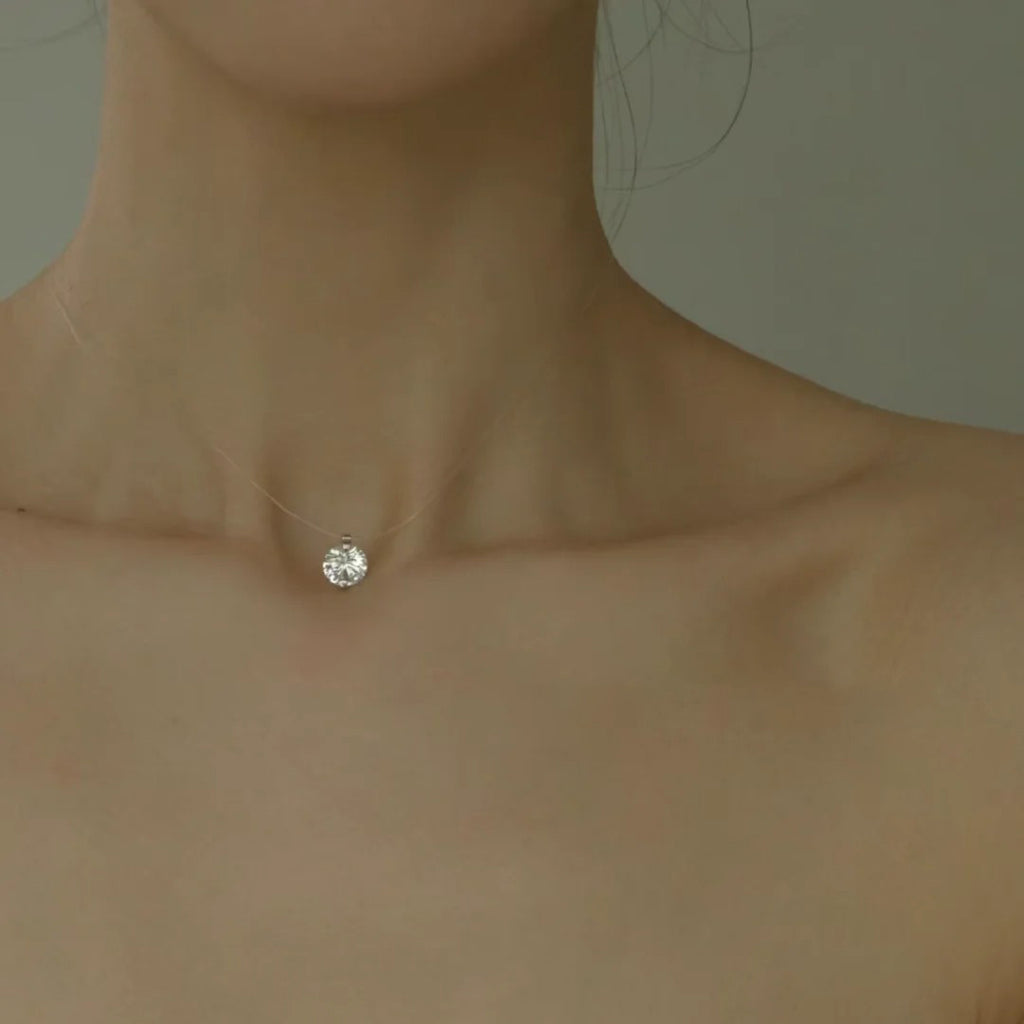 希奧之星 - 獨家專利莫桑石隱形絲線項鍊