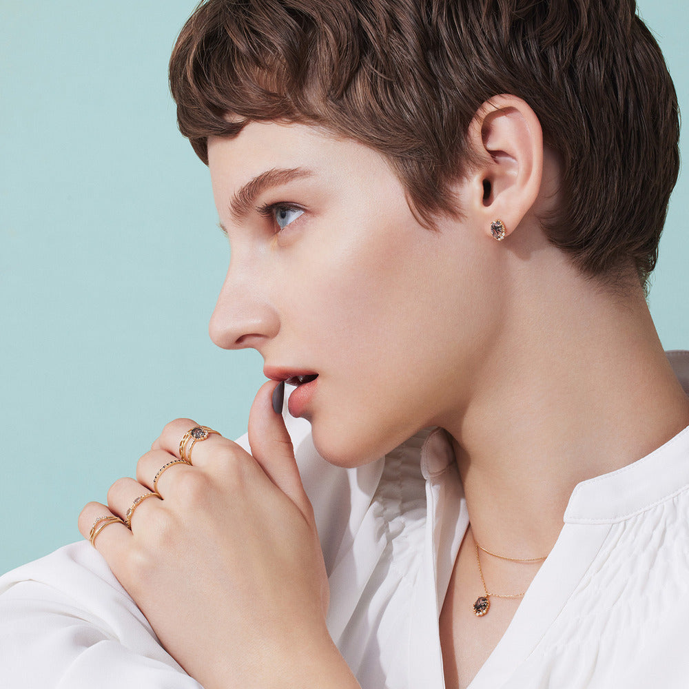 【輕奢】圖騰傳說-14K金+925純銀黑髮晶