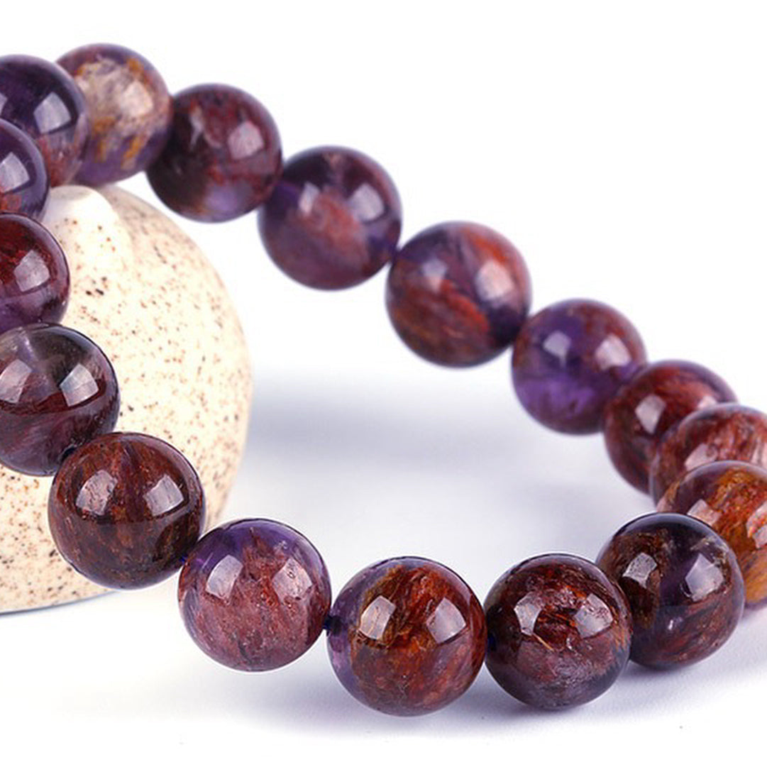 【藏寶】紫鈦幽靈/紫幽靈水晶手鍊/水晶手串