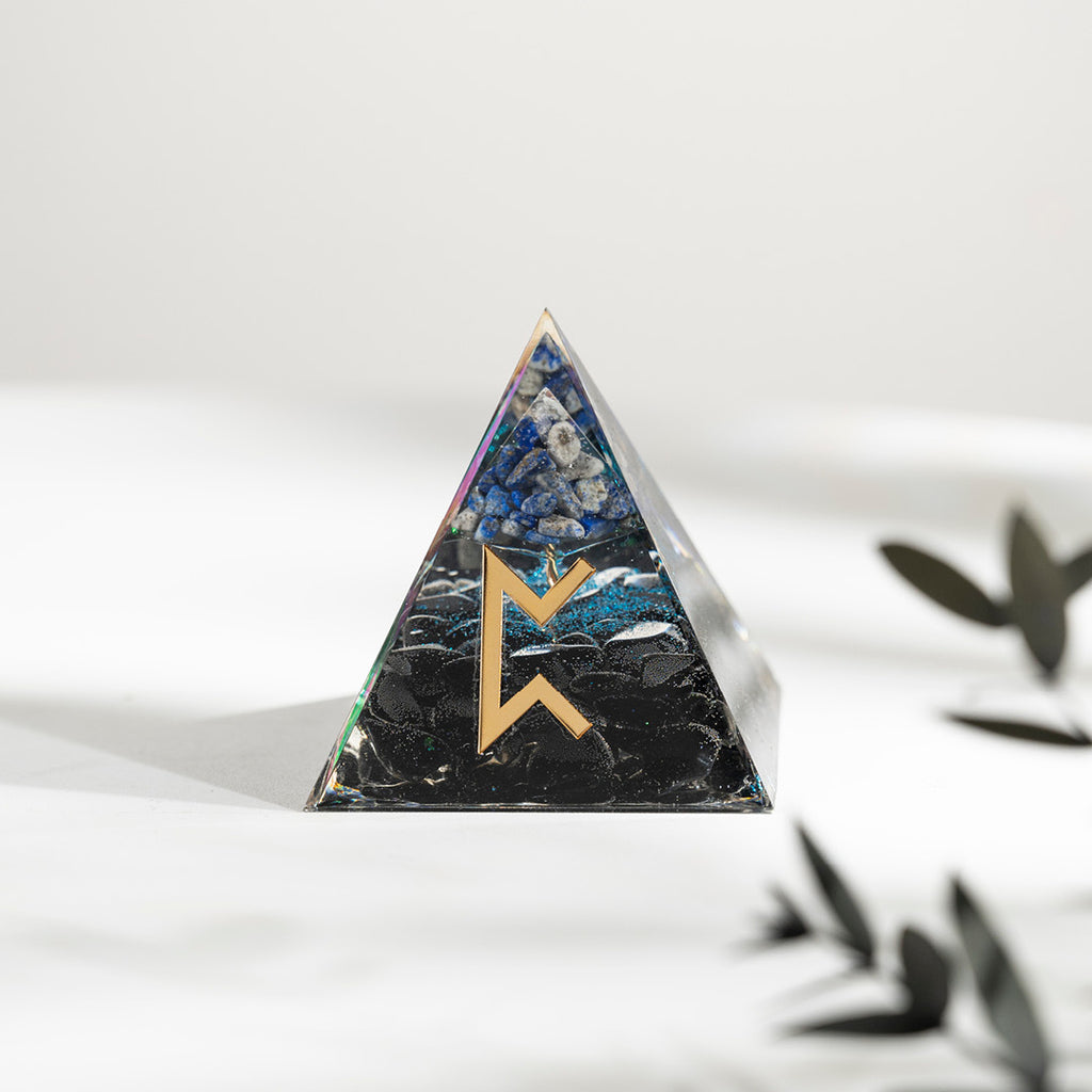 【能量金字塔】盧恩文奧根水晶能量金字塔(十二款可選)