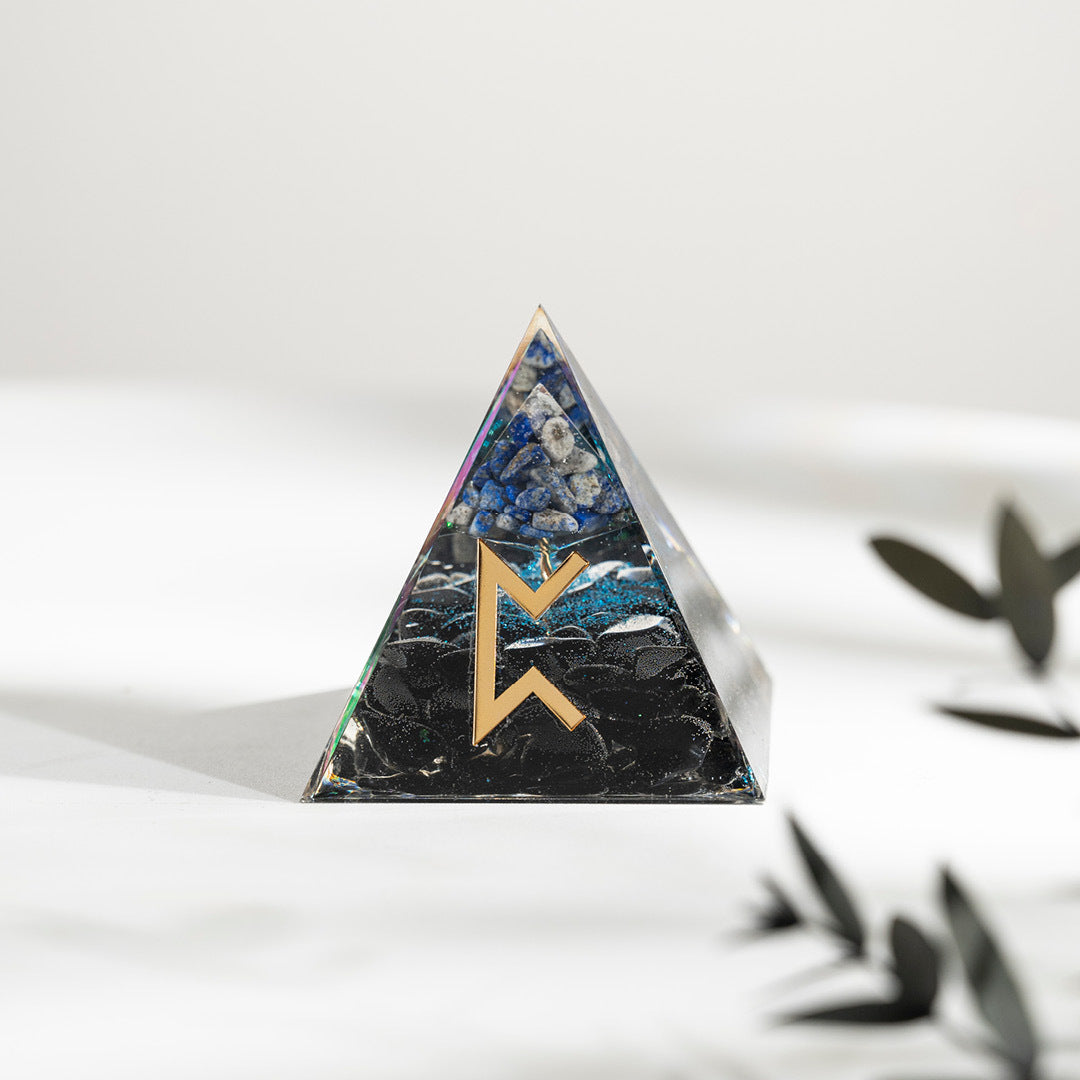 【能量金字塔】盧恩文奧根水晶能量金字塔(十二款可選)