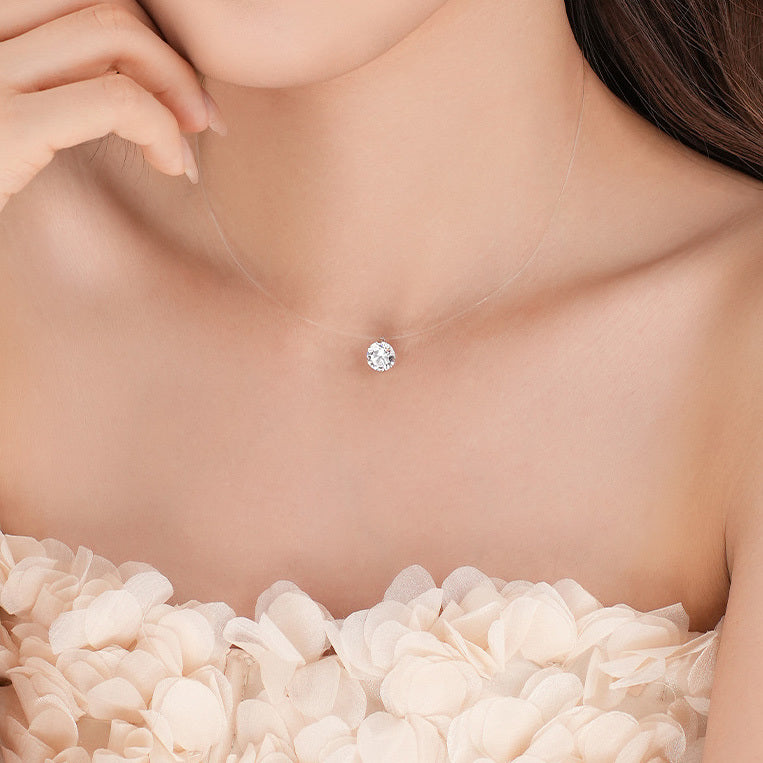 希奧之星 - 獨家專利莫桑石隱形絲線項鍊