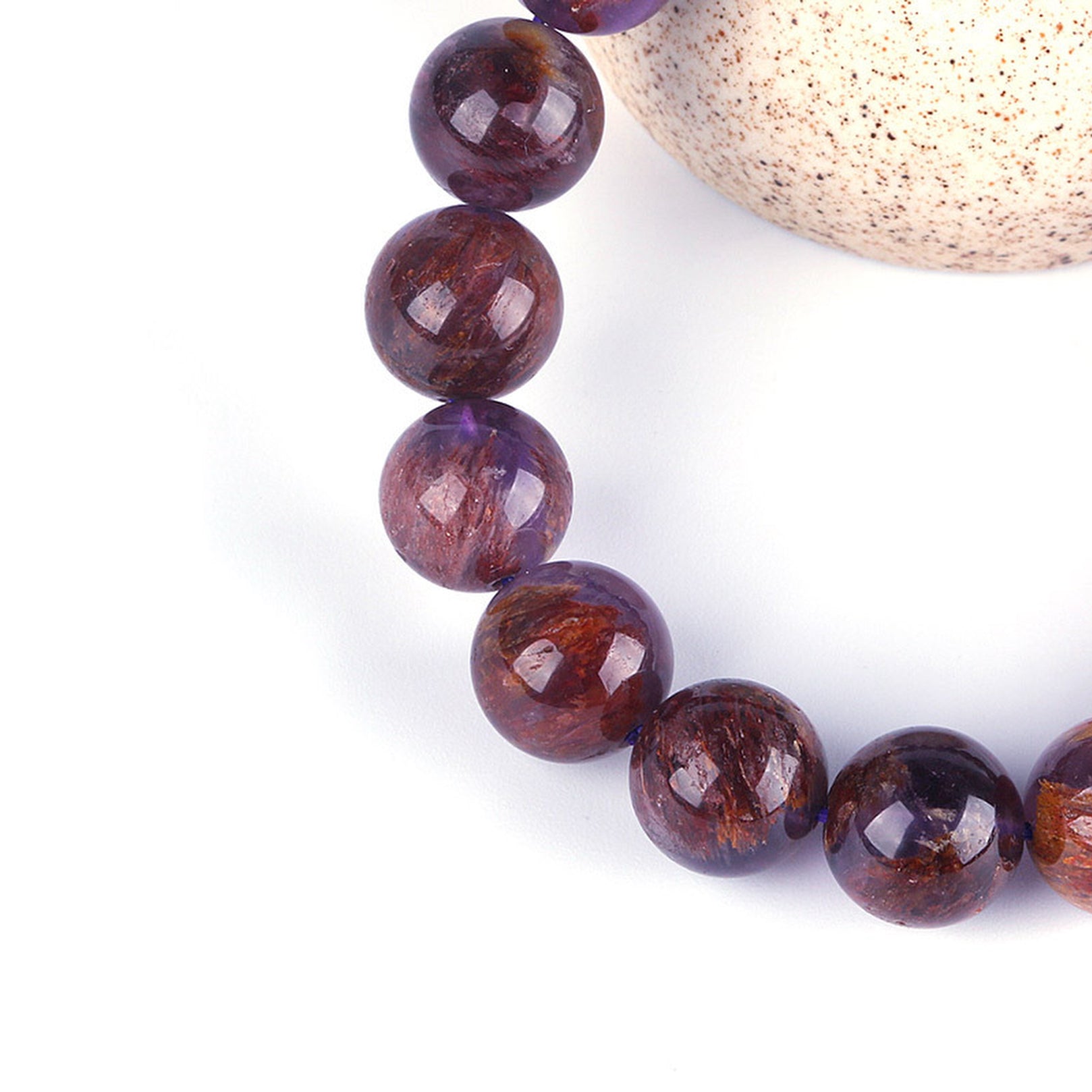 【藏寶】紫鈦幽靈/紫幽靈水晶手鍊/水晶手串