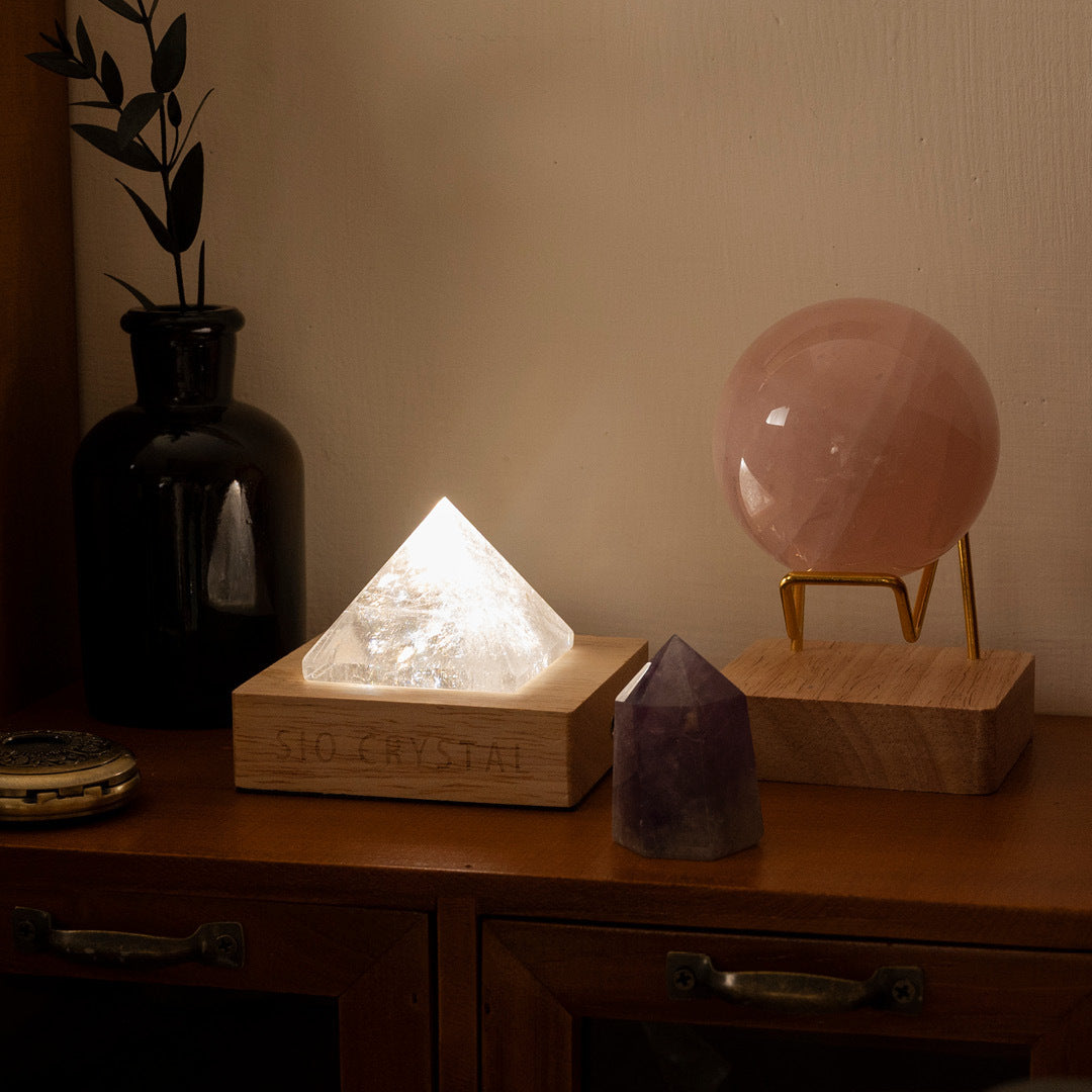 【礦藏】水晶原礦擺件-金字塔-四種水晶可選