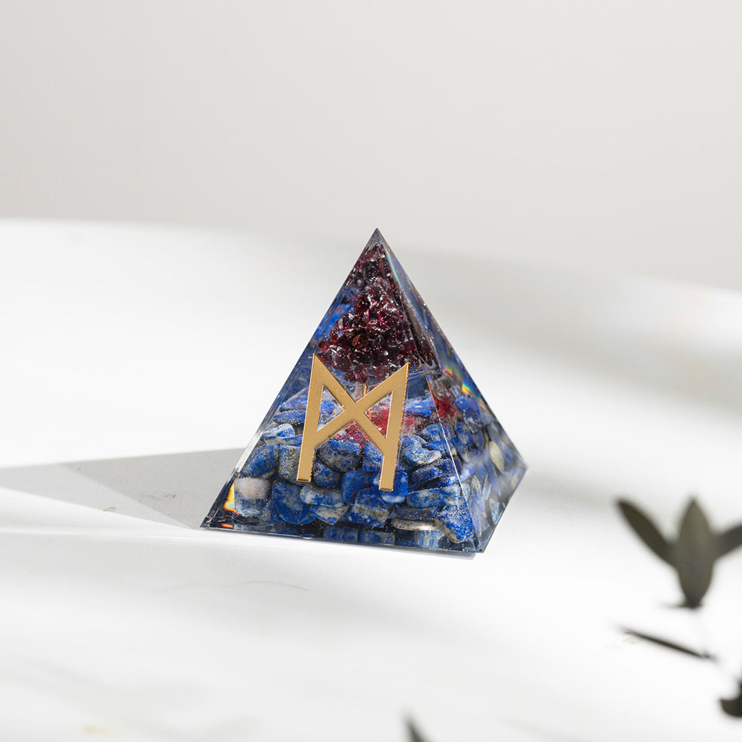 【能量金字塔】盧恩文奧根水晶能量金字塔(十二款可選)