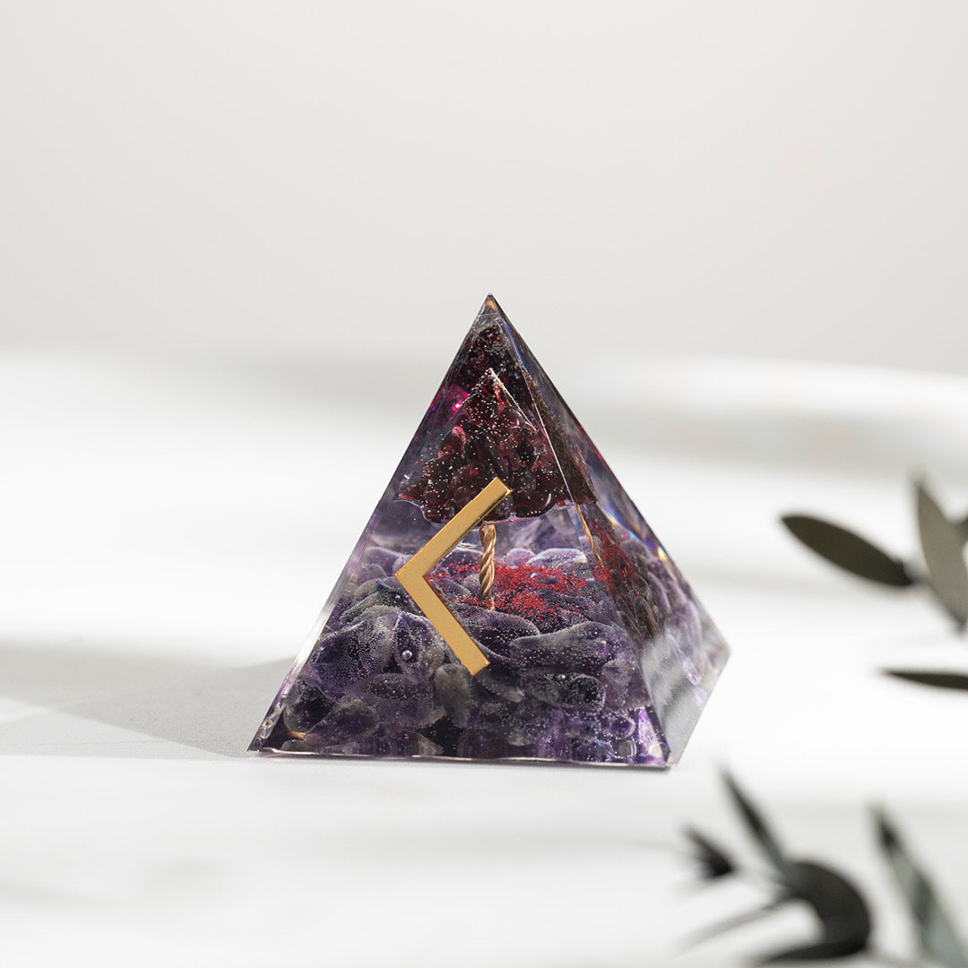 【能量金字塔】盧恩文奧根水晶能量金字塔(十二款可選)