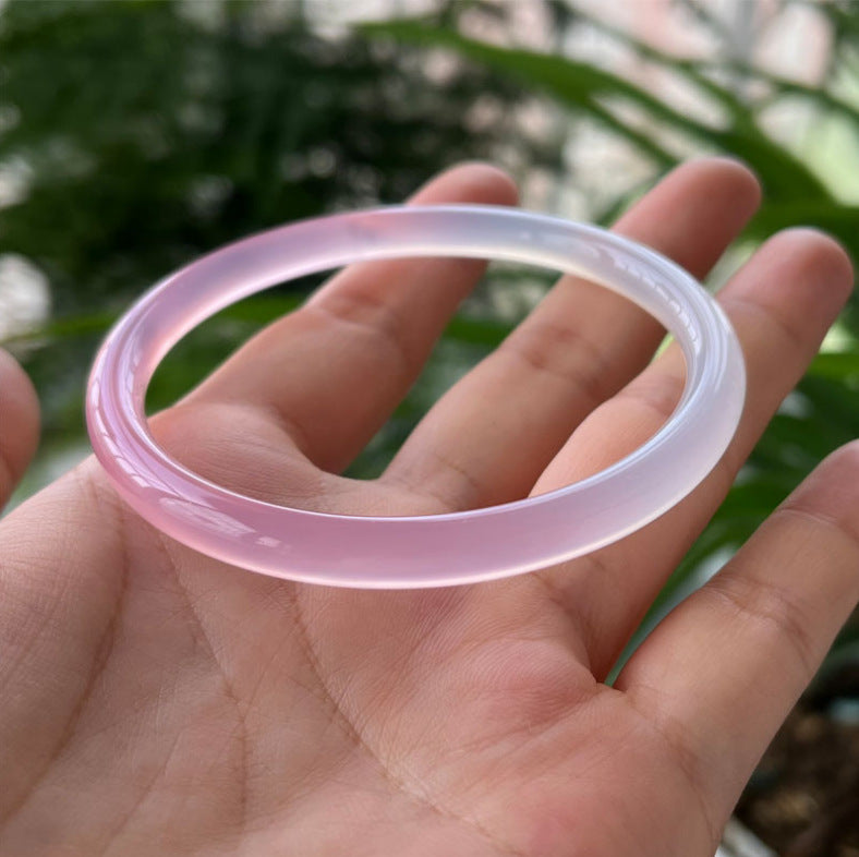 【玉鐲】鬱金香粉+月光白草莓啵啵美人條6mm