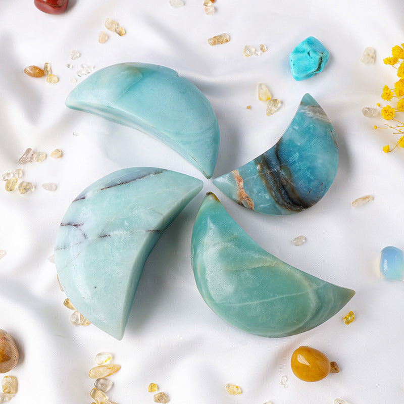 【礦藏】原礦月亮天河石/隨身攜帶手把件(附絨布袋)