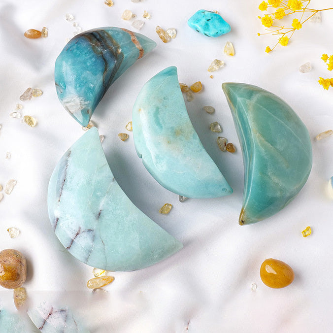 【礦藏】原礦月亮天河石/隨身攜帶手把件(附絨布袋)