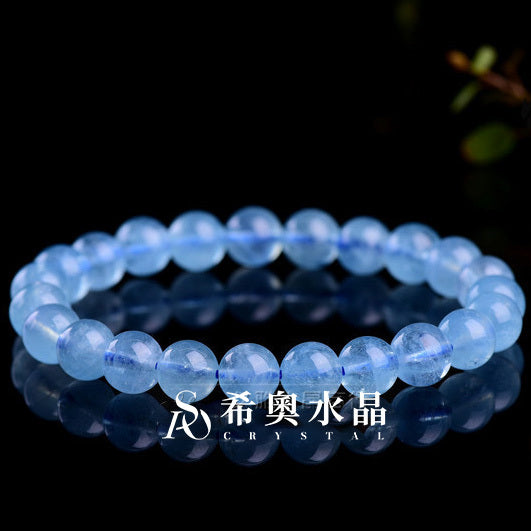 【無瑕】天然7A冰種海藍寶