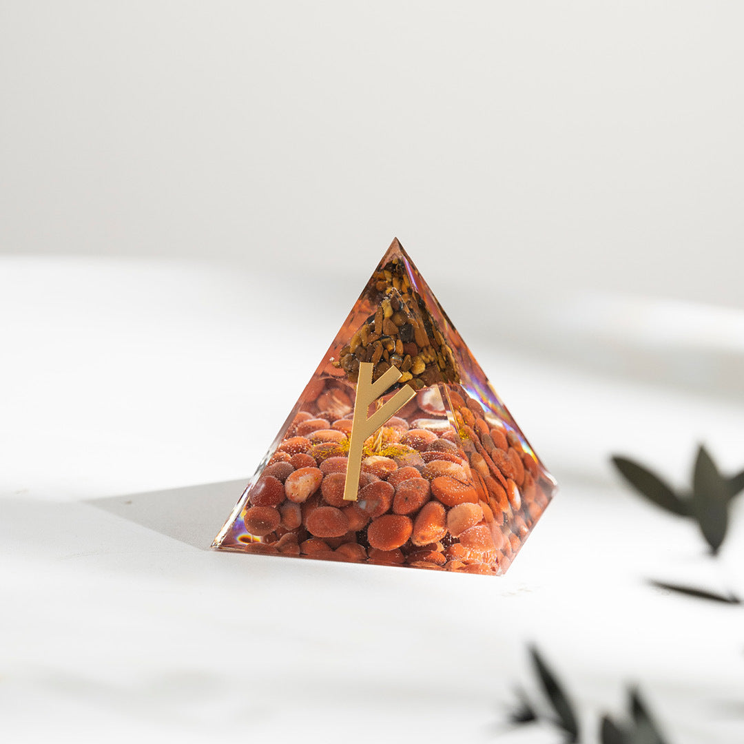 【能量金字塔】盧恩文奧根水晶能量金字塔(十二款可選)