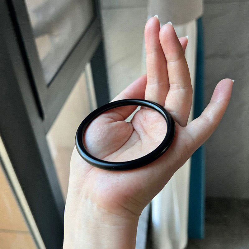 【玉鐲】天然和田墨玉叮噹鐲