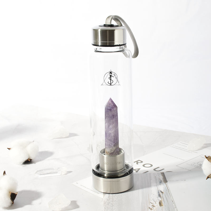 能量玻璃瓶【水晶能量水瓶】紫水晶水瓶