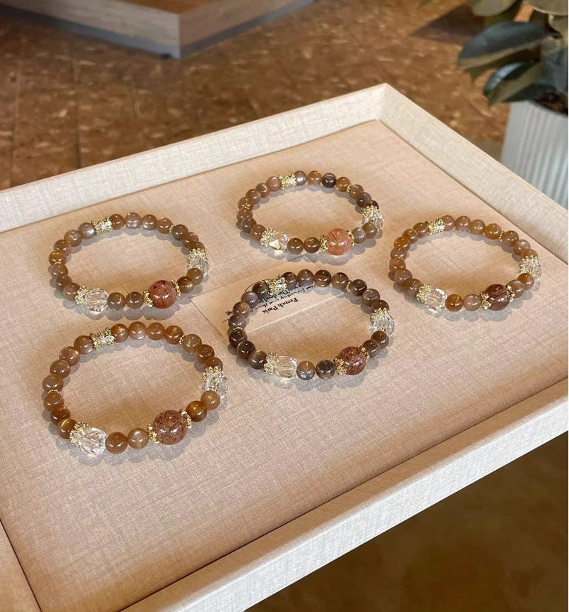 【金曜轉運】黑金超七x黃塔晶x白水晶x虎眼石x茶水晶招財開運多效健康手鍊