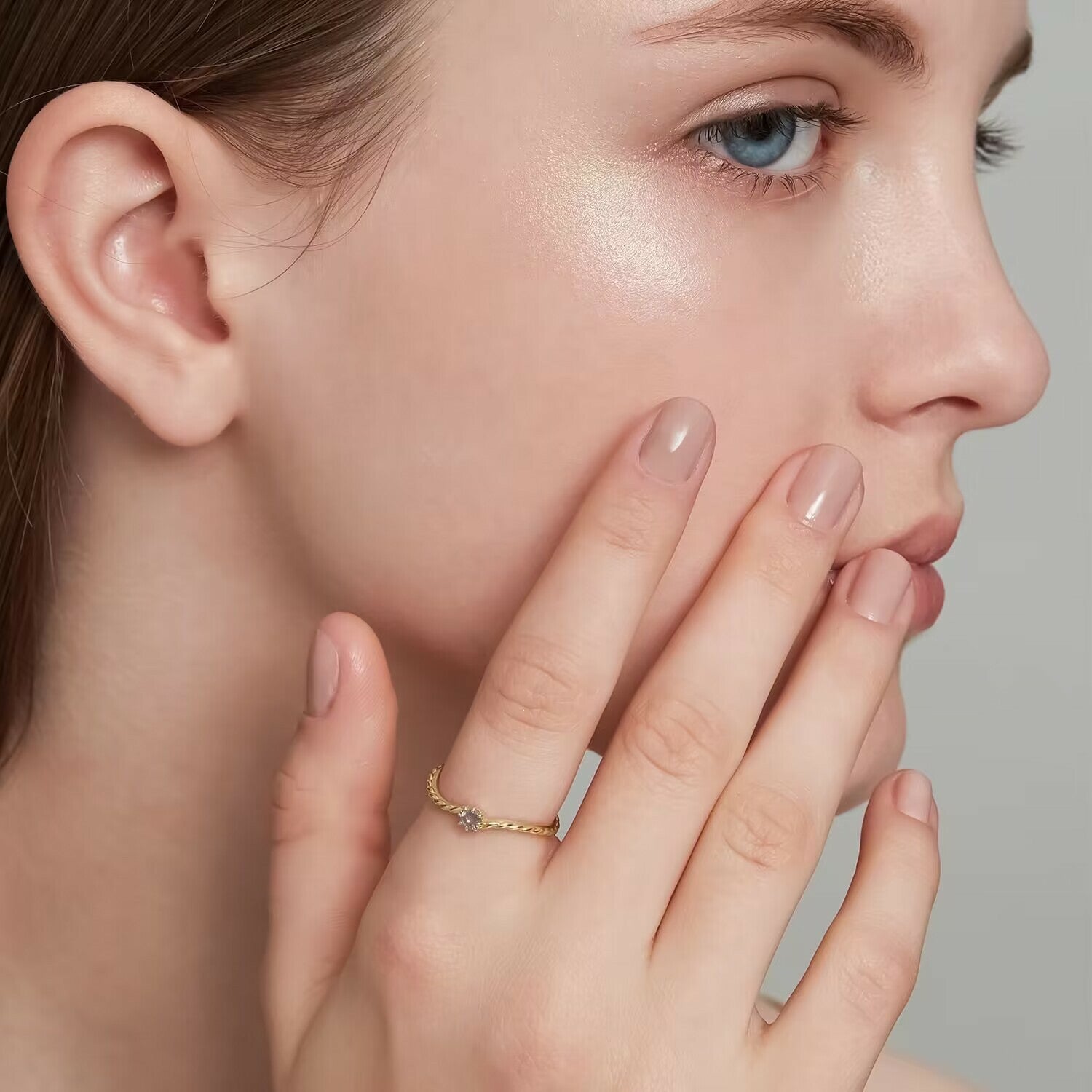 【輕奢】曲線的詩-14K金+925純銀拉長石