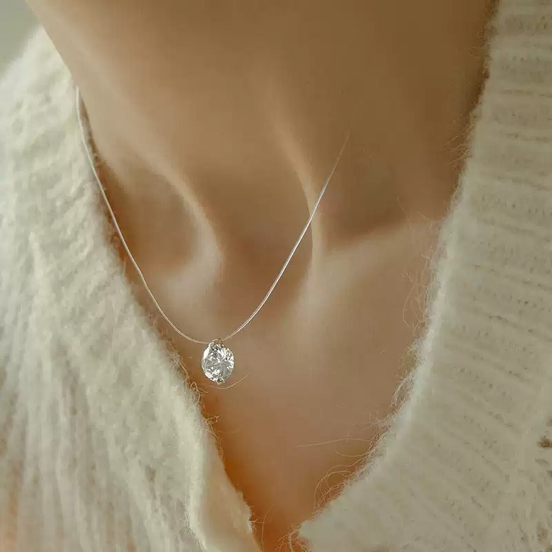 希奧之星 - 獨家專利莫桑石隱形絲線項鍊