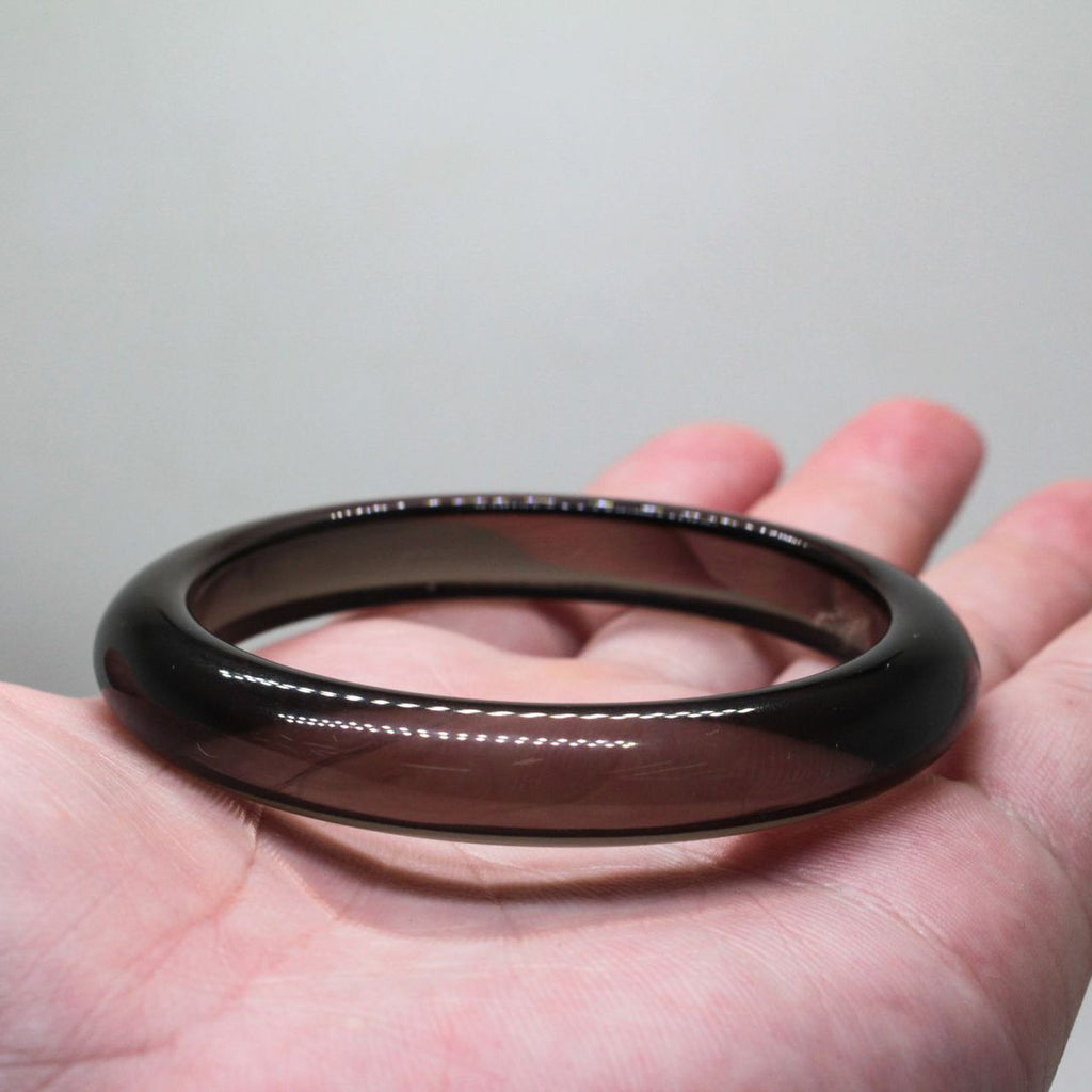 【玉鐲】天然冰種黑曜石手鐲