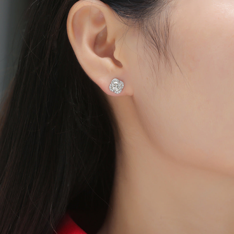 【星辰】年華-莫桑石耳環(0.5ct)