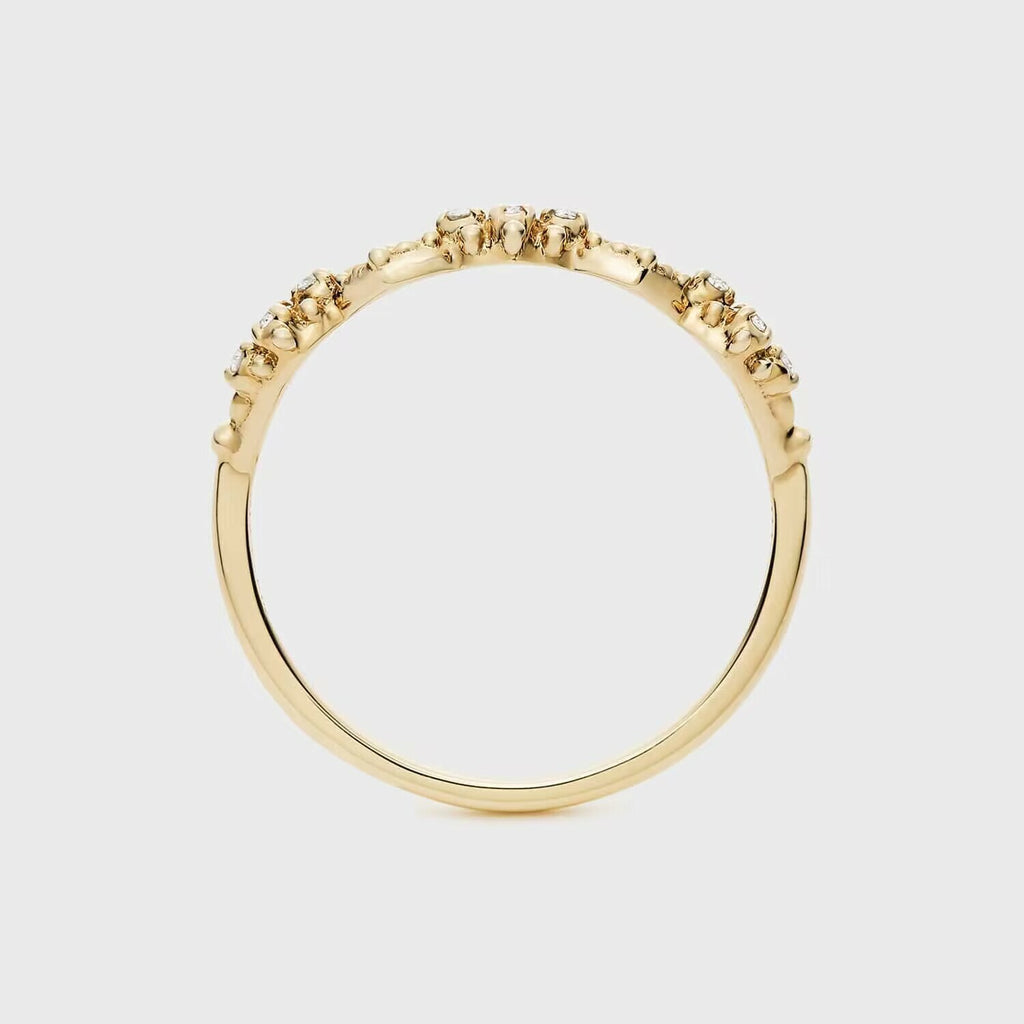 【輕奢】皇冠之詩-S925純銀+14K金白鋯石戒指