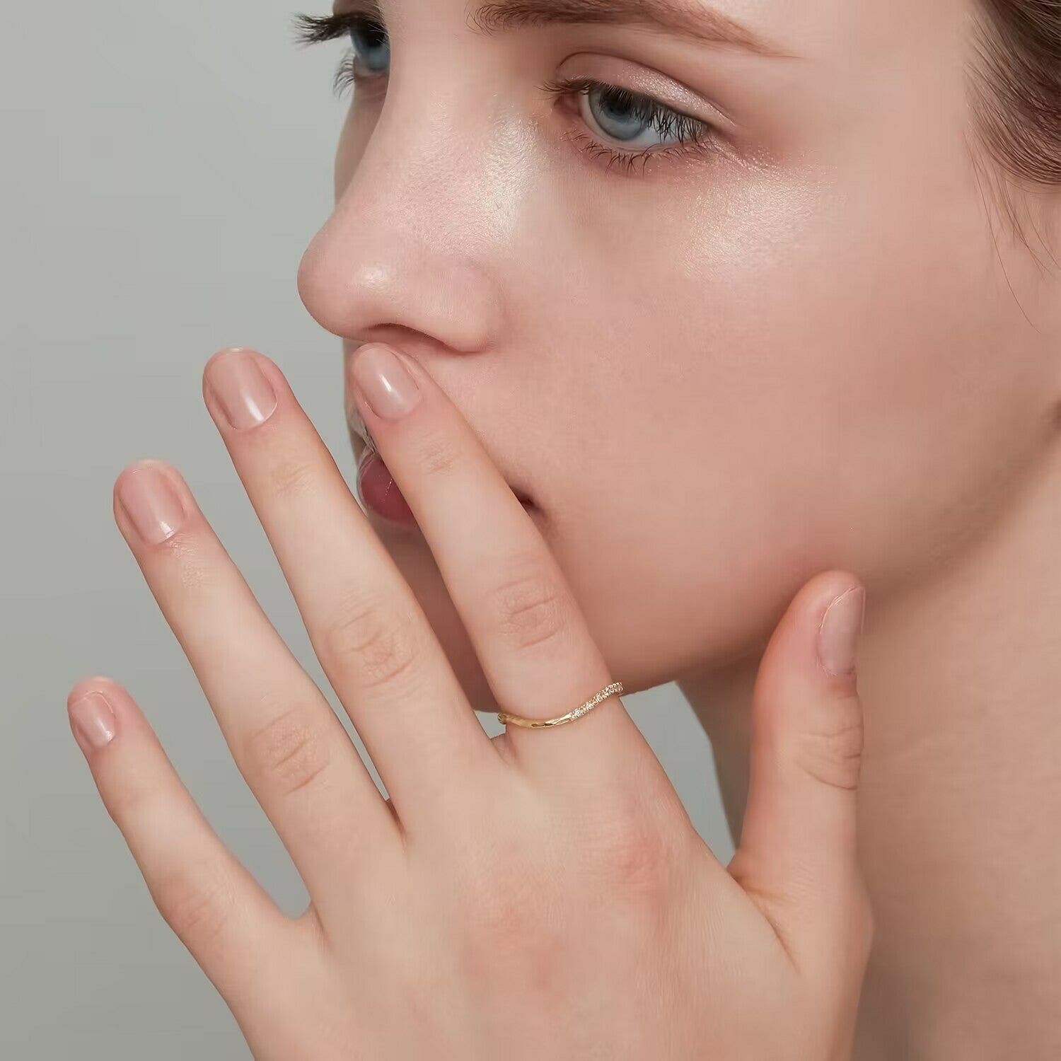 【輕奢】曲線的詩-14K金+925純銀白鋯石