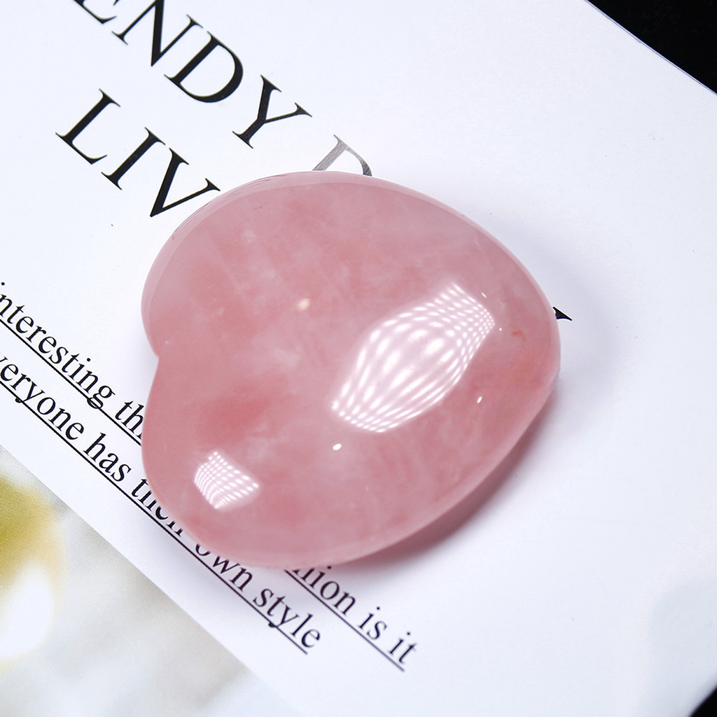 【礦藏】原礦愛心粉水晶/隨身攜帶手把件(附絨布袋)