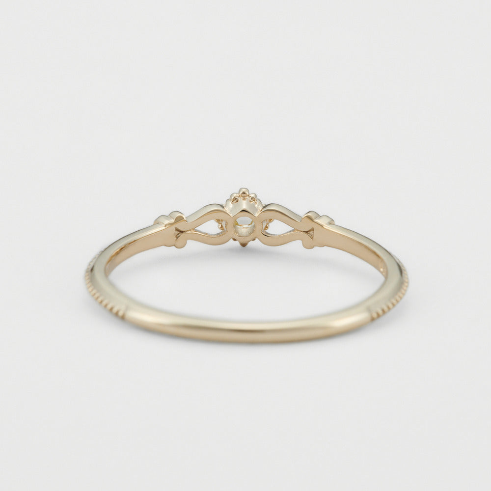 【輕奢】巴洛克之夢-14K金+925純銀白鋯石戒指