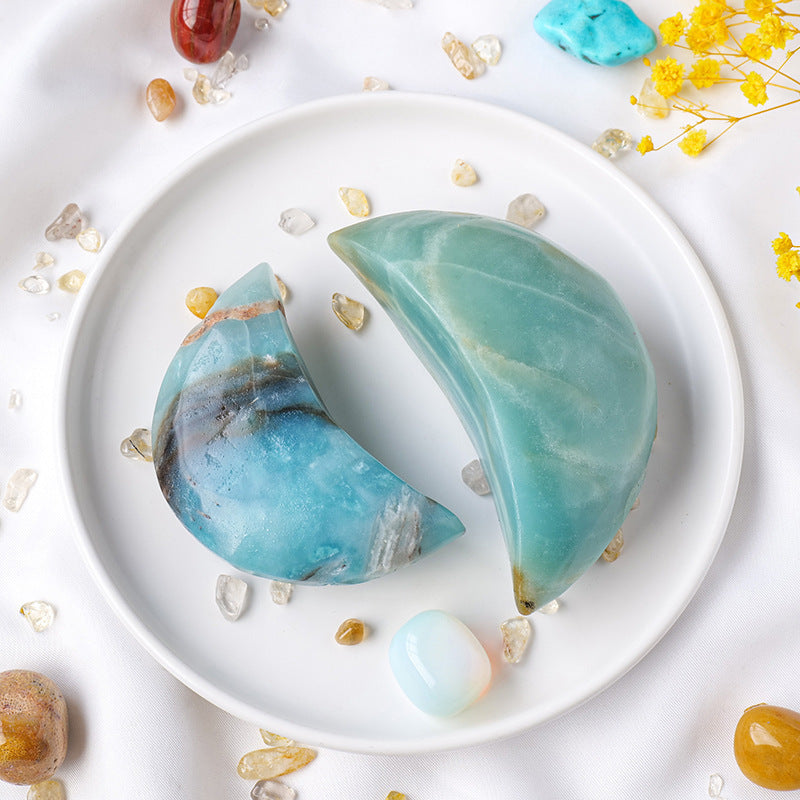 【礦藏】原礦月亮天河石/隨身攜帶手把件(附絨布袋)