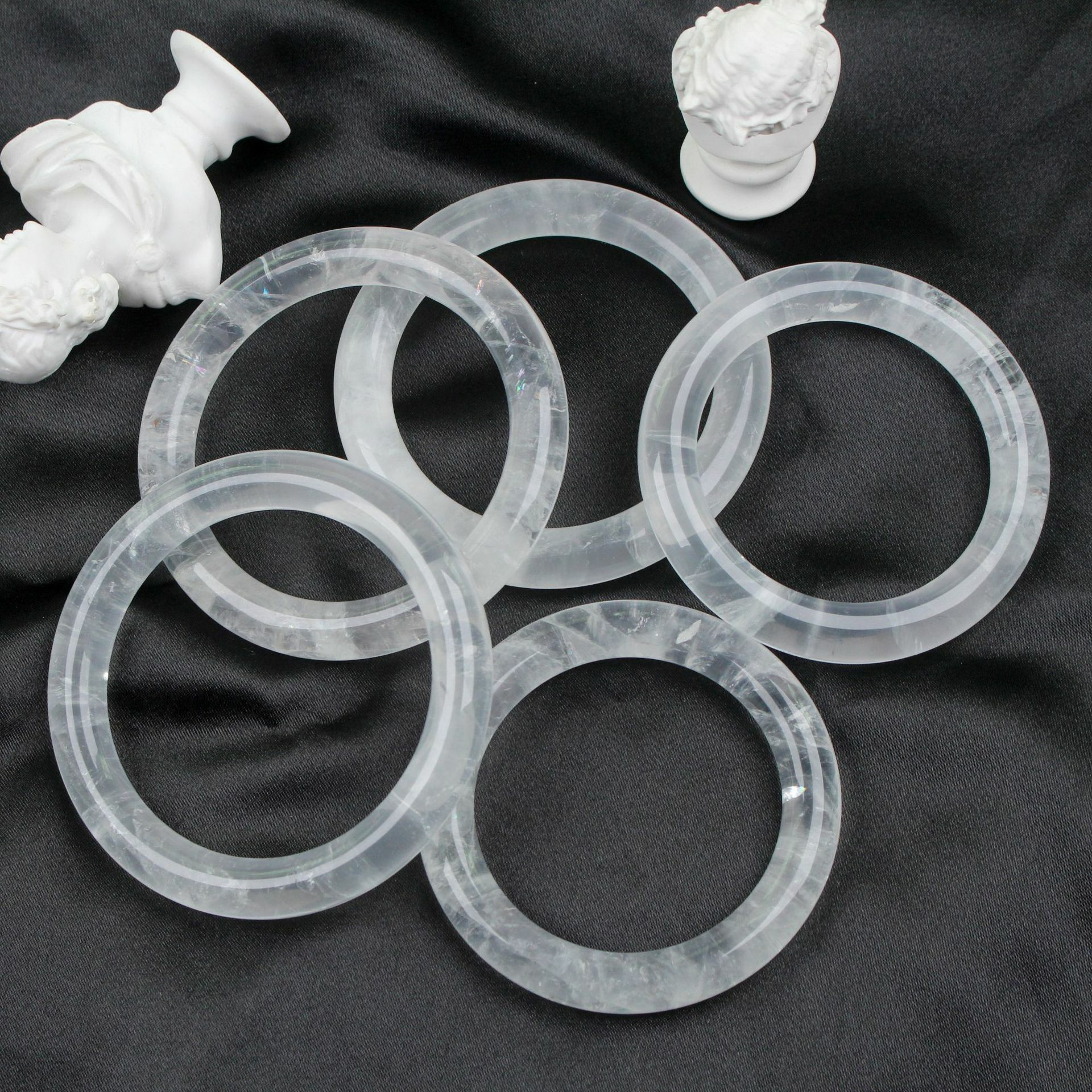 【玉鐲】天然巴西白水晶手鐲(通透、半通透、不通透)