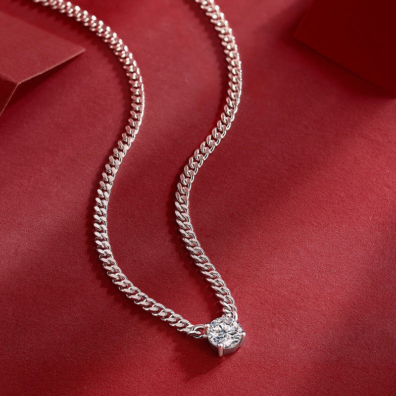 【星辰】鹽甜-莫桑石項鍊(0.8ct)