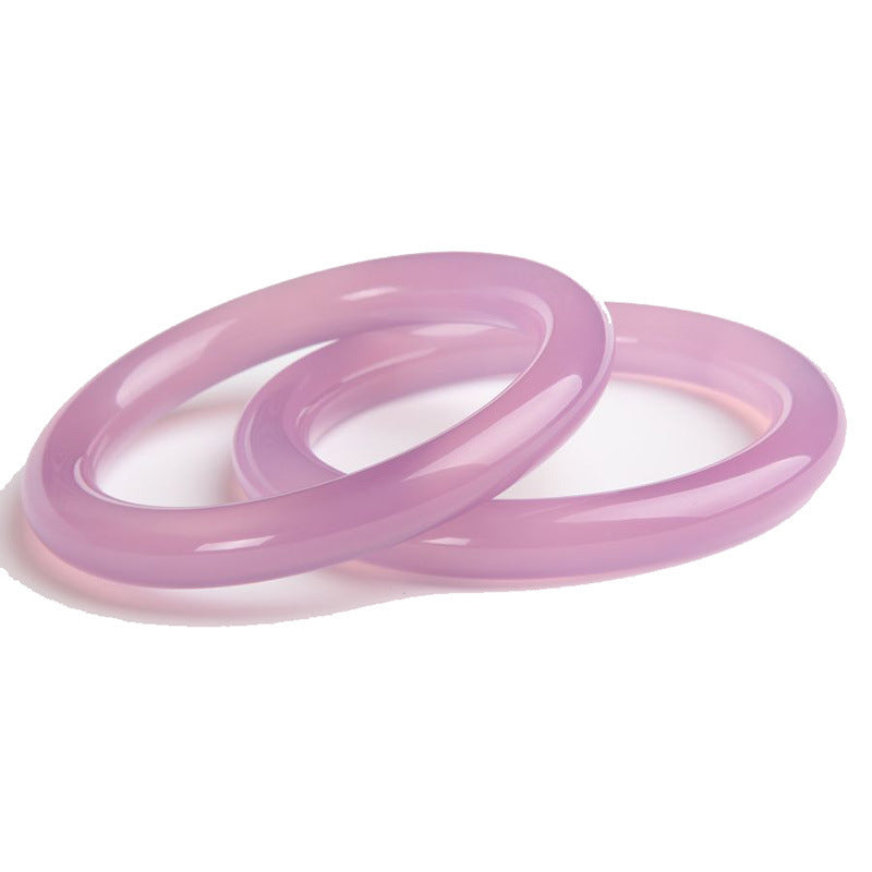 【玉鐲】桃花朵朵開-粉色瑪瑙手鐲(圓條/窄條)