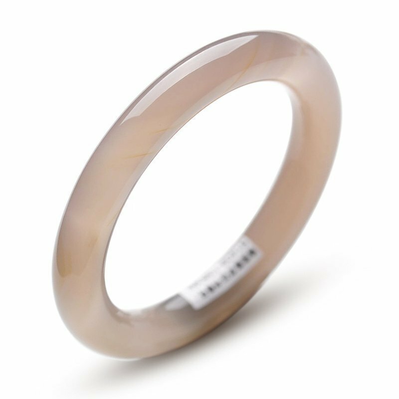 【玉鐲】煙灰-巴西冰種灰瑪瑙手鐲