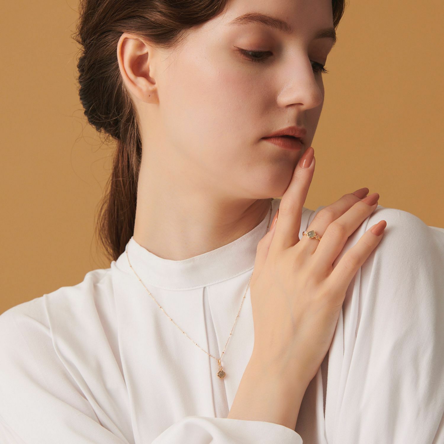 【輕奢】華麗舞會-14K金+925純銀拉長石、天河石戒指