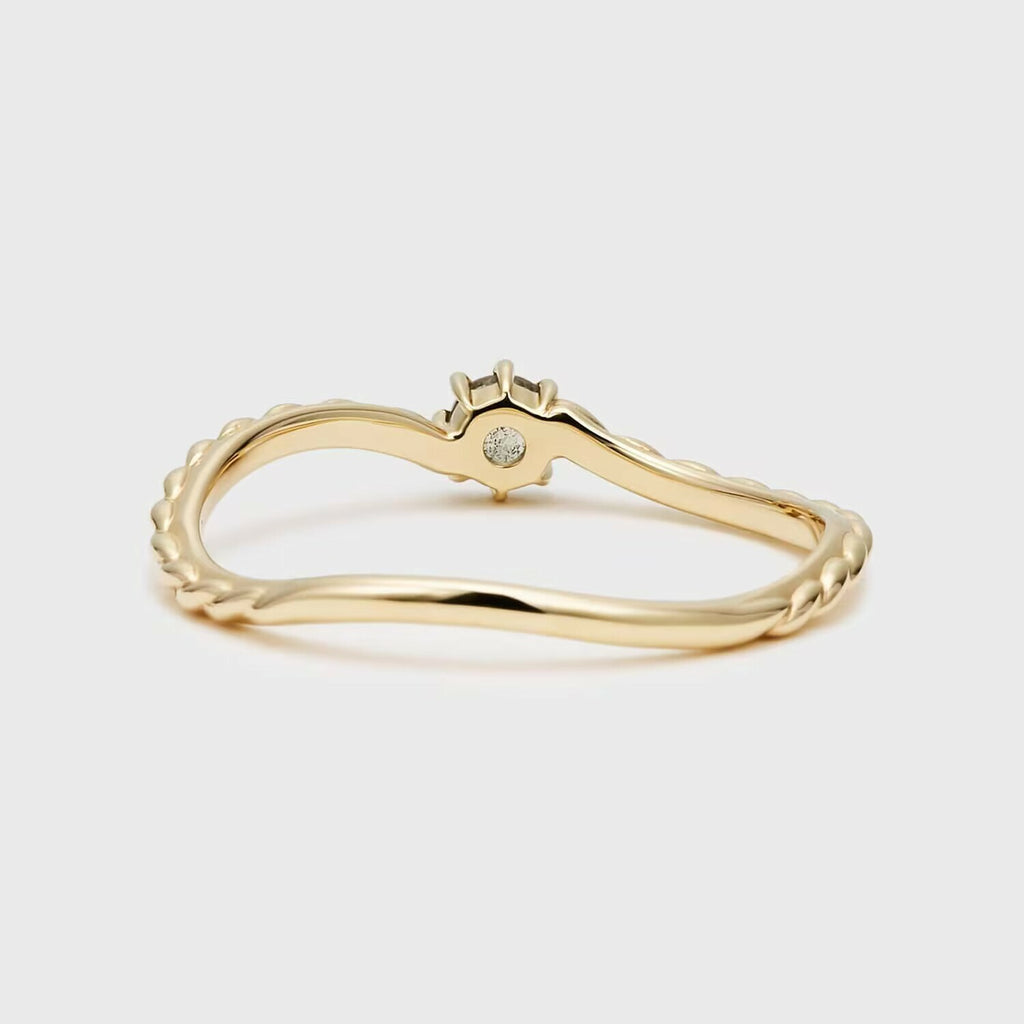 【輕奢】曲線的詩-14K金+925純銀拉長石