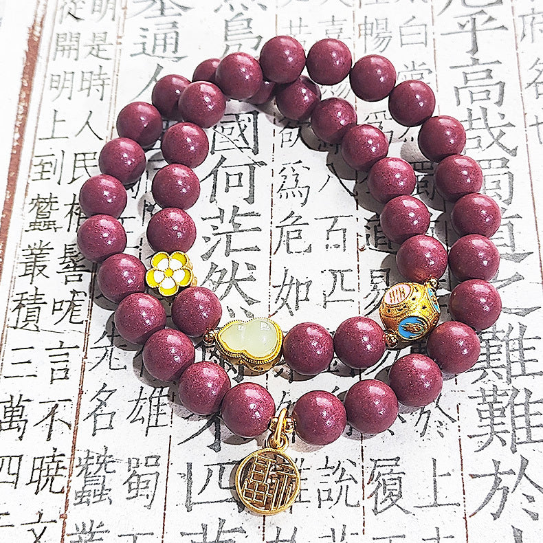 【中藥合香珠】芳華玫瑰雙圈中藥手串