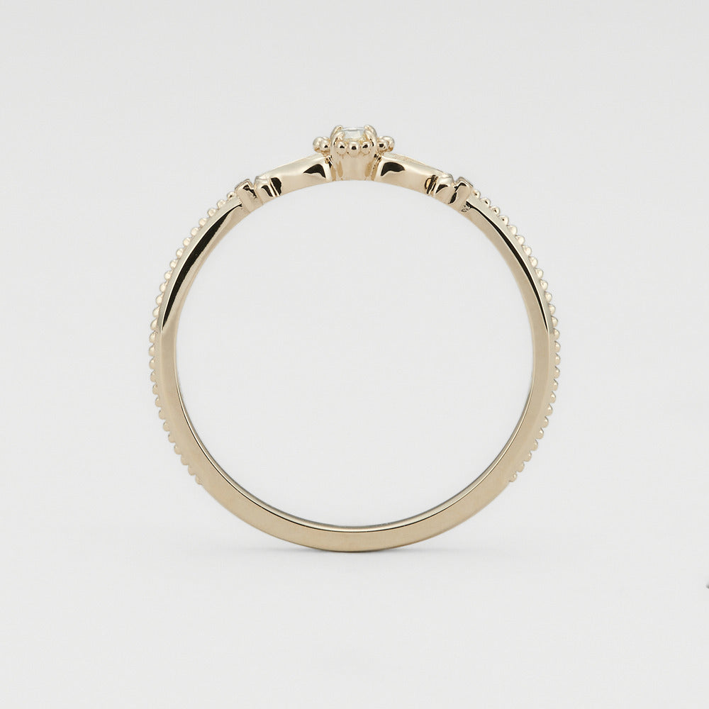 【輕奢】巴洛克之夢-14K金+925純銀白鋯石戒指