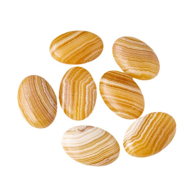 【礦藏】原礦黃色方解石/隨身攜帶手把件(附絨布袋)