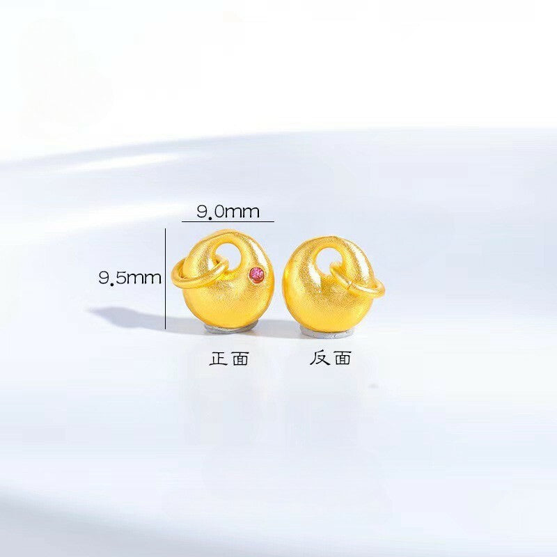 【金輝】福氣轉運招財紅繩古法沙金手鍊
