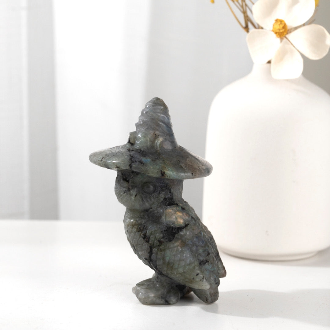【原礦石系列】(能量萌寵動物水晶擺件) 黑曜石 粉水晶