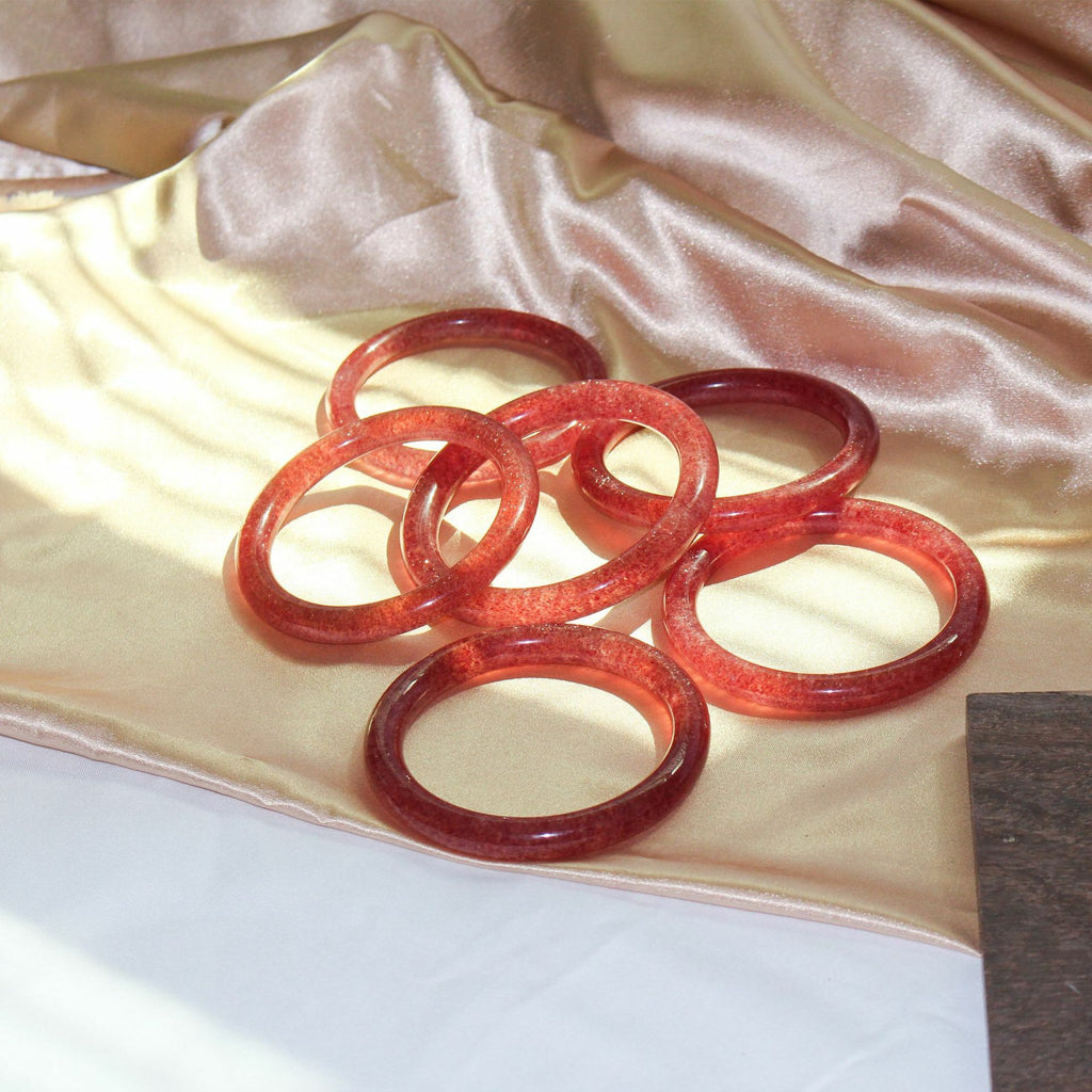 【玉鐲】天然俄羅斯產草莓晶手鐲 (普通款、星光鴿血紅款)