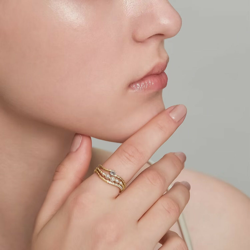 【輕奢】曲線的詩-14K金+925純銀白鋯石