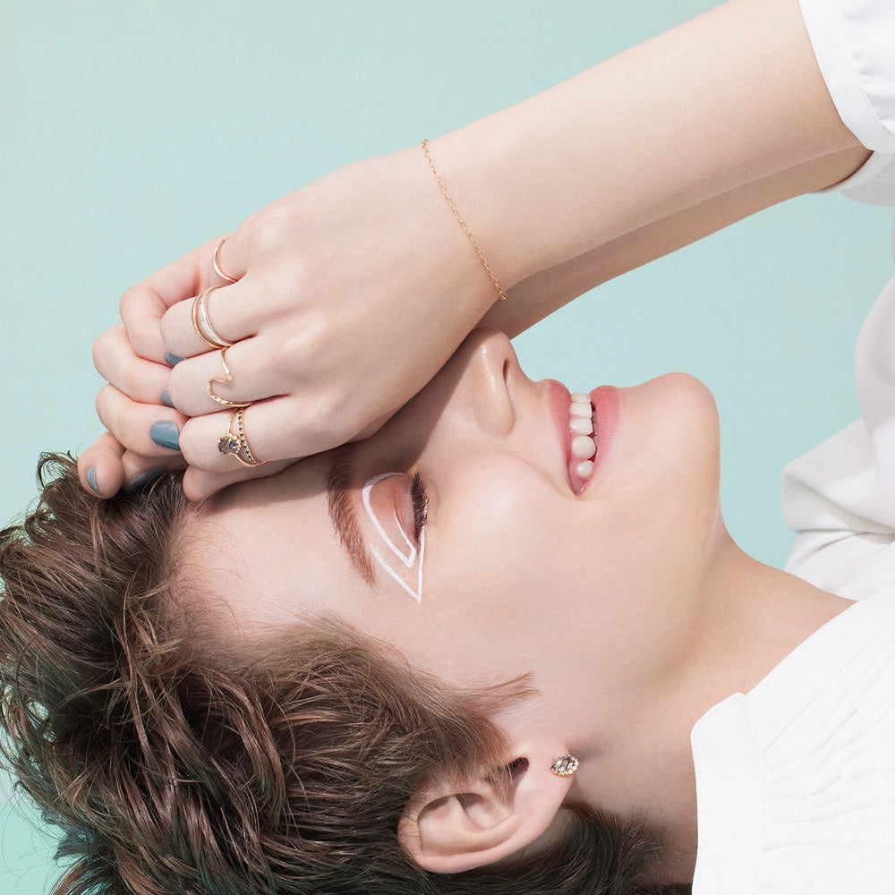 【輕奢】圖騰傳說-14K金+925純銀黑髮晶