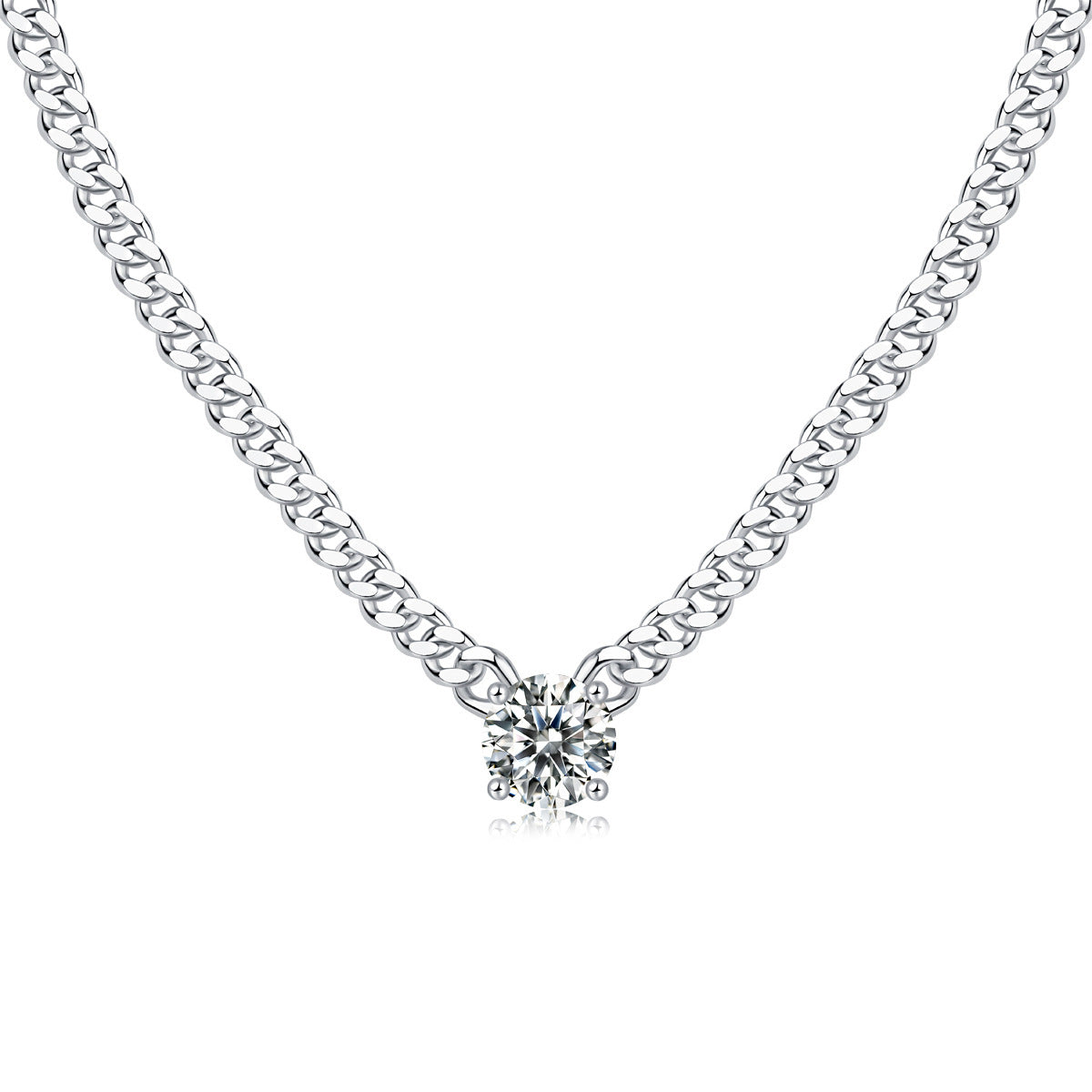 【星辰】鹽甜-莫桑石項鍊(0.8ct)