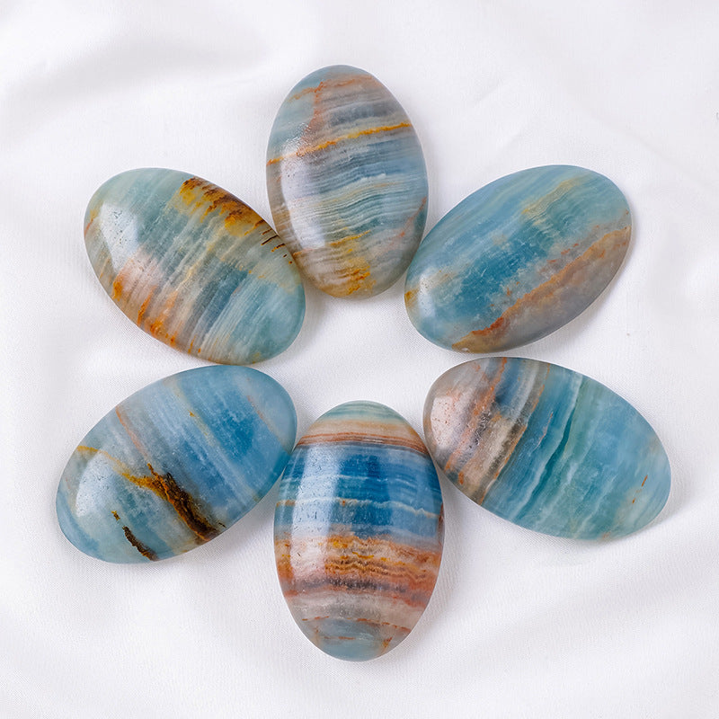 【礦藏】原礦藍安利士/隨身攜帶手把件(附絨布袋)