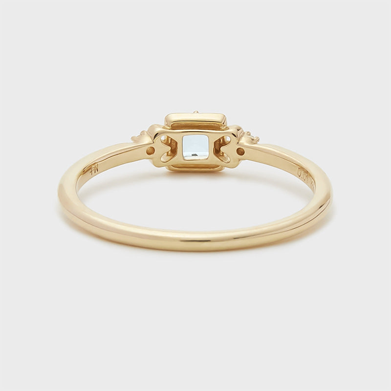 【輕奢】黑桃海語-14K金+925純銀海藍寶鋯石