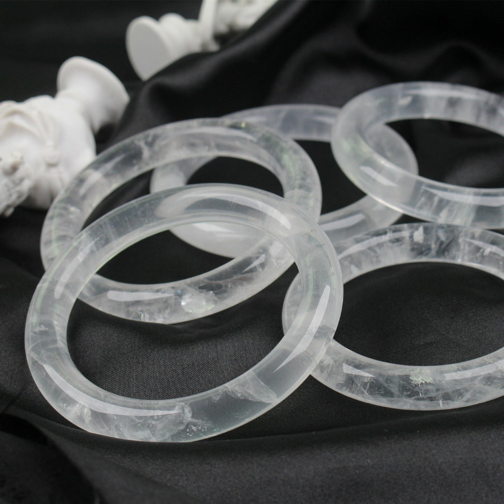 【玉鐲】天然巴西白水晶手鐲(通透、半通透、不通透)